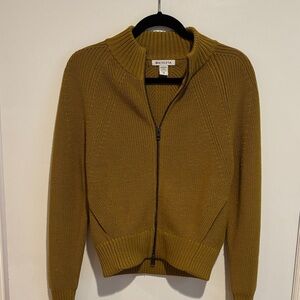 Athleta Golden Brown Zip-Up Sweater